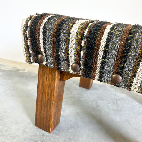 1970s UPHOLSTERED FOOTSTOOL