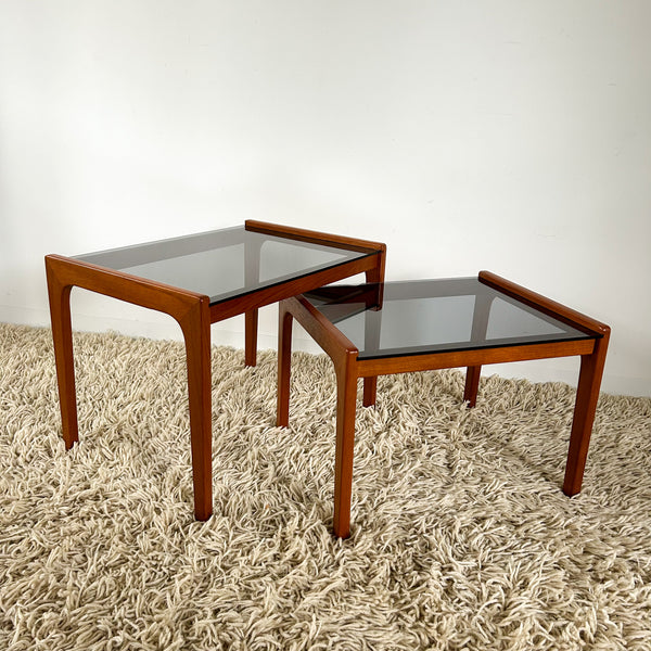 SMOKY GLASS NESTING TABLES