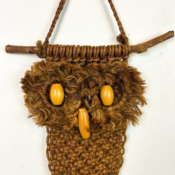 MACRAME OWL WALL HANGING - HEY JUDE WORKSHOP • Vintage furniture & objects Melbourne