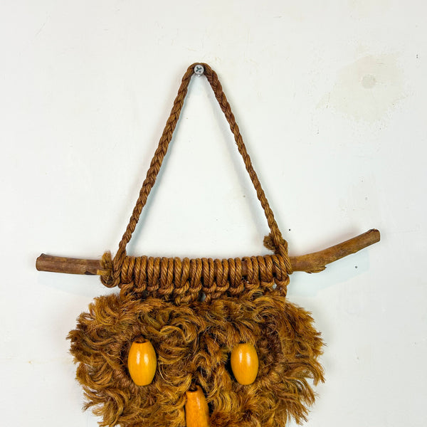 MACRAME OWL WALL HANGING - HEY JUDE WORKSHOP • Vintage furniture & objects Melbourne