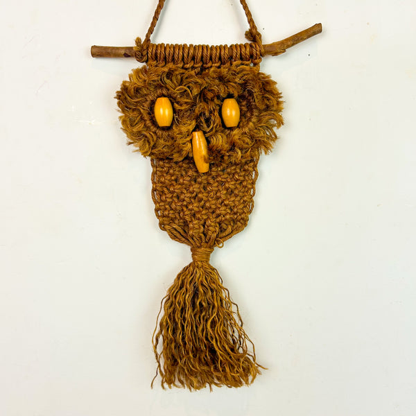 MACRAME OWL WALL HANGING - HEY JUDE WORKSHOP • Vintage furniture & objects Melbourne