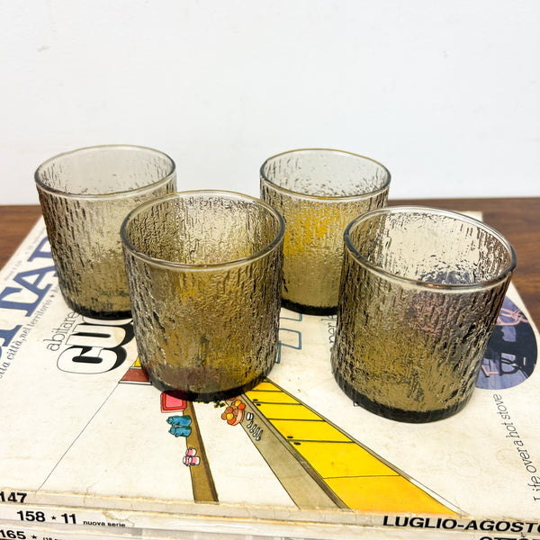 SMOKY BARK GLASSES - HEY JUDE WORKSHOP • Vintage furniture & objects Melbourne