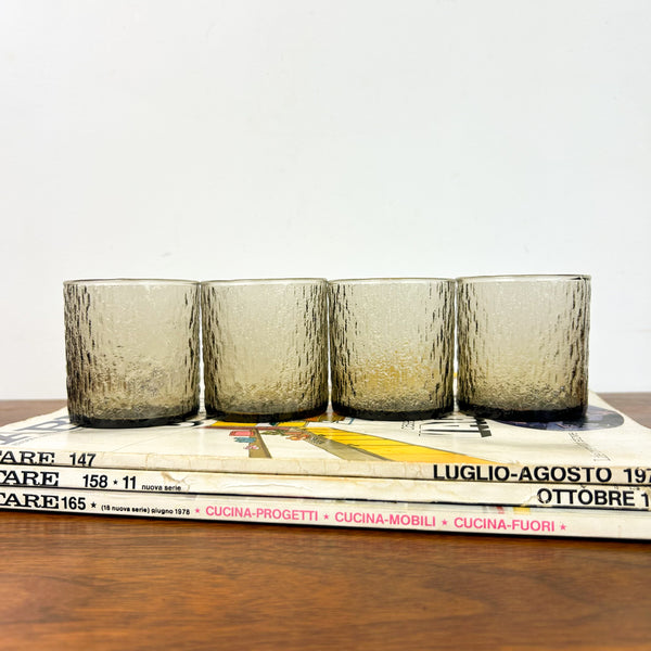 SMOKY BARK GLASSES - HEY JUDE WORKSHOP • Vintage furniture & objects Melbourne