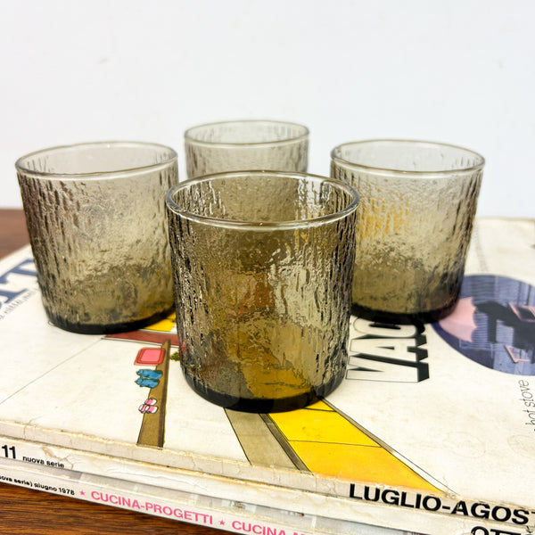 SMOKY BARK GLASSES - HEY JUDE WORKSHOP • Vintage furniture & objects Melbourne