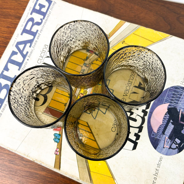 SMOKY BARK GLASSES - HEY JUDE WORKSHOP • Vintage furniture & objects Melbourne