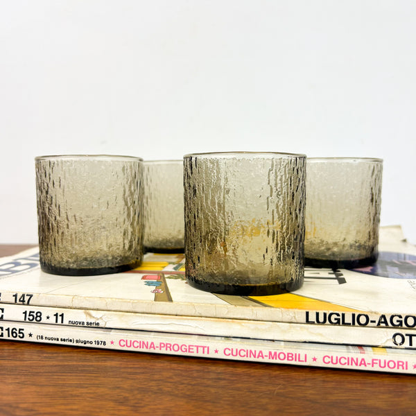 SMOKY BARK GLASSES - HEY JUDE WORKSHOP • Vintage furniture & objects Melbourne