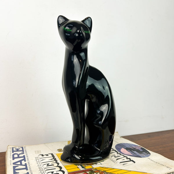 BLACK CERAMIC CAT - HEY JUDE WORKSHOP • Vintage furniture & objects Melbourne