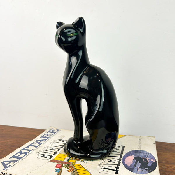 BLACK CERAMIC CAT - HEY JUDE WORKSHOP • Vintage furniture & objects Melbourne
