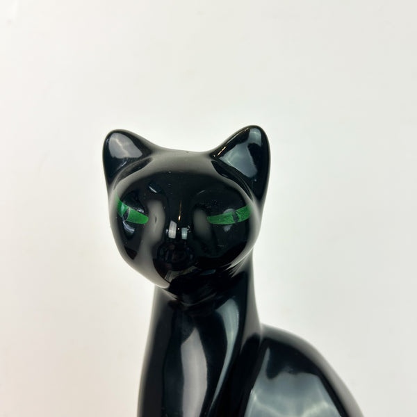 BLACK CERAMIC CAT - HEY JUDE WORKSHOP • Vintage furniture & objects Melbourne