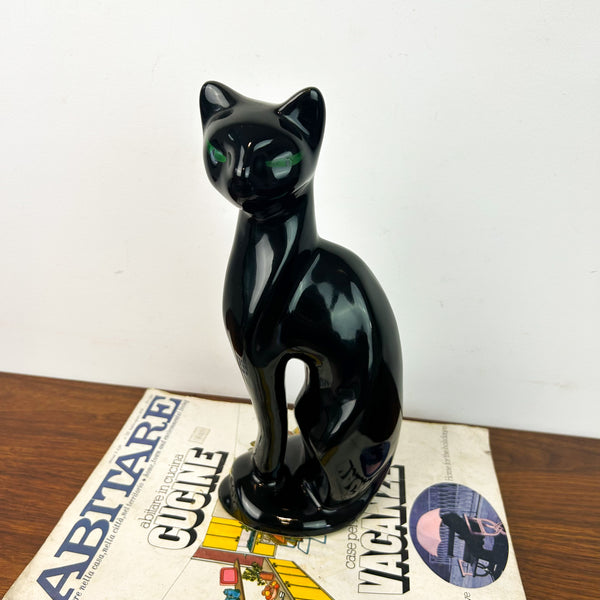 BLACK CERAMIC CAT - HEY JUDE WORKSHOP • Vintage furniture & objects Melbourne