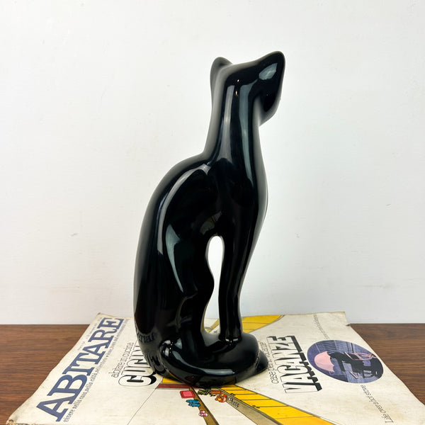BLACK CERAMIC CAT - HEY JUDE WORKSHOP • Vintage furniture & objects Melbourne