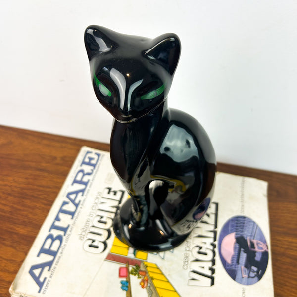 BLACK CERAMIC CAT - HEY JUDE WORKSHOP • Vintage furniture & objects Melbourne