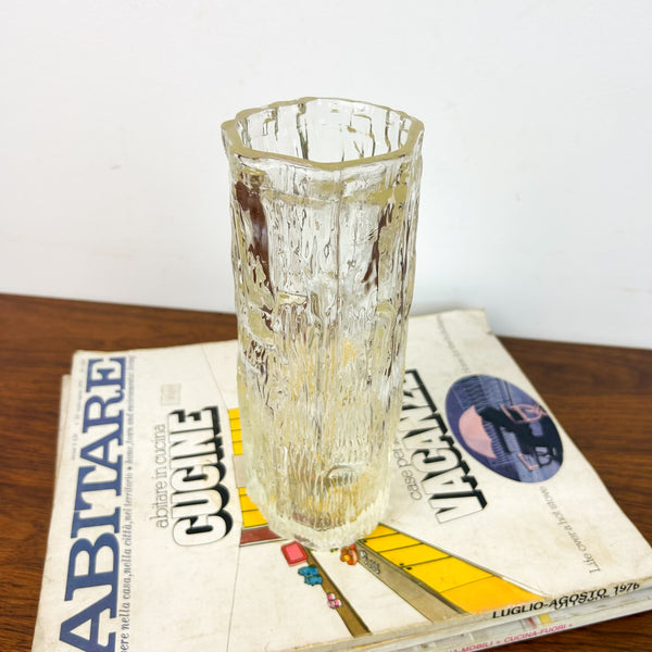 RAVENHEAD BARK GLASS VASE - HEY JUDE WORKSHOP • Vintage furniture & objects Melbourne