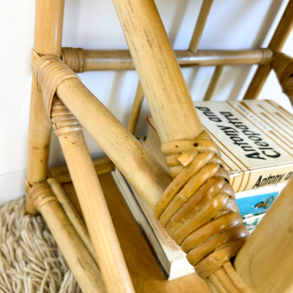 CANE BASKET SIDE TABLE - HEY JUDE WORKSHOP • Vintage furniture & objects Melbourne