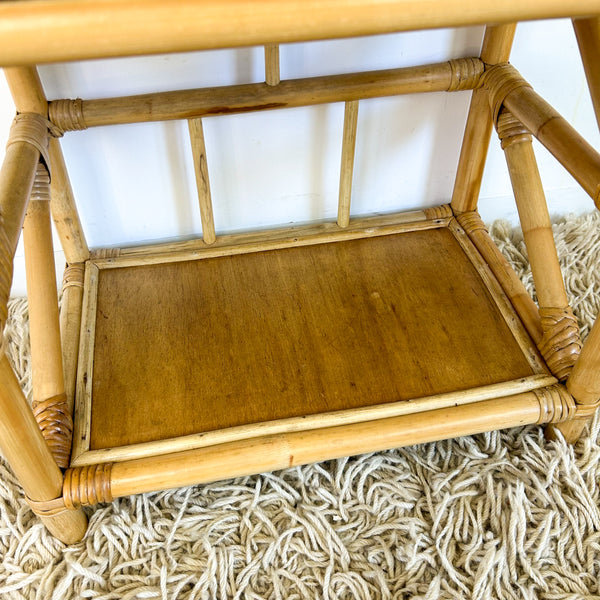 CANE BASKET SIDE TABLE - HEY JUDE WORKSHOP • Vintage furniture & objects Melbourne