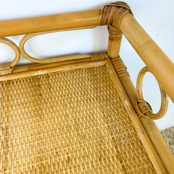 CANE BASKET SIDE TABLE - HEY JUDE WORKSHOP • Vintage furniture & objects Melbourne