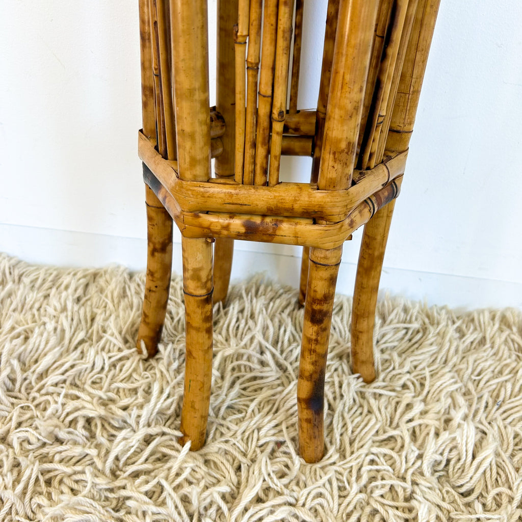 TORTOISESHELL CANE PLANT STAND - HEY JUDE WORKSHOP • Vintage furniture & objects Melbourne