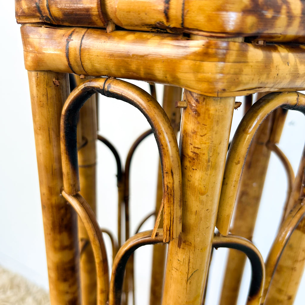 TORTOISESHELL CANE PLANT STAND - HEY JUDE WORKSHOP • Vintage furniture & objects Melbourne