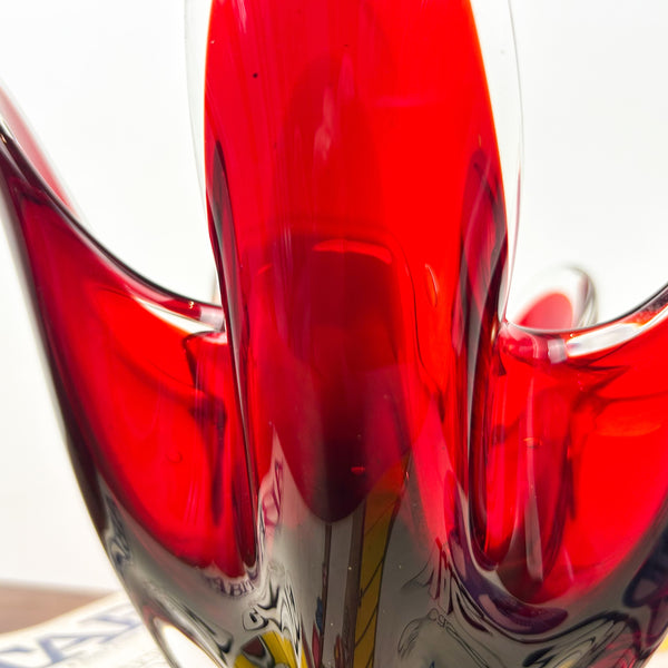RUBY RED HANDKERCHIEF BOWL - HEY JUDE WORKSHOP • Vintage furniture & objects Melbourne