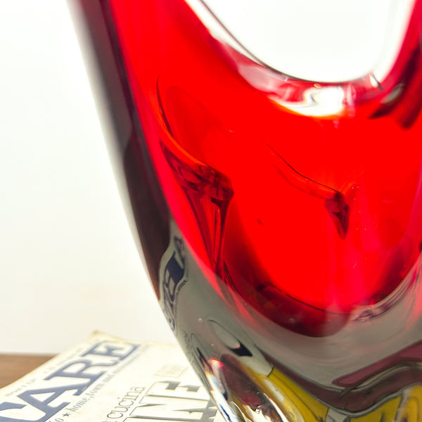 RUBY RED HANDKERCHIEF BOWL - HEY JUDE WORKSHOP • Vintage furniture & objects Melbourne