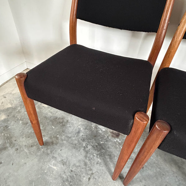 BLACK UPHOLSTERED DINING CHAIRS