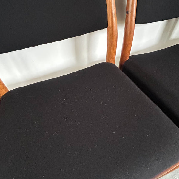 BLACK UPHOLSTERED DINING CHAIRS