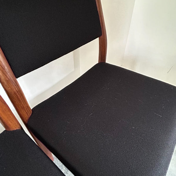 BLACK UPHOLSTERED DINING CHAIRS