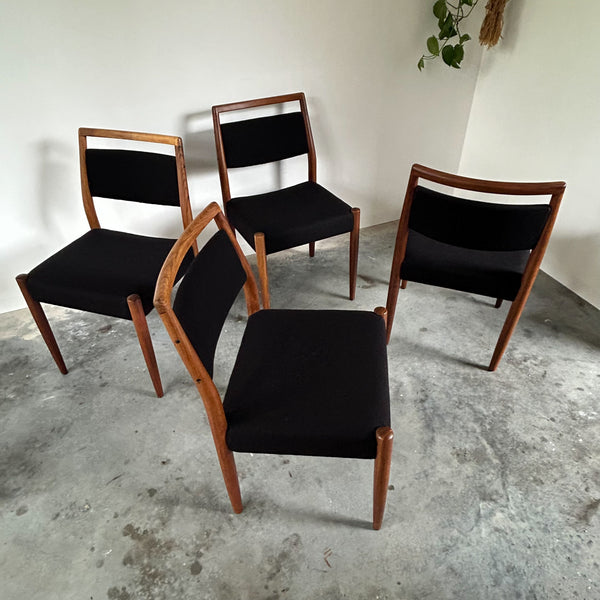 BLACK UPHOLSTERED DINING CHAIRS