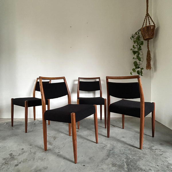 BLACK UPHOLSTERED DINING CHAIRS