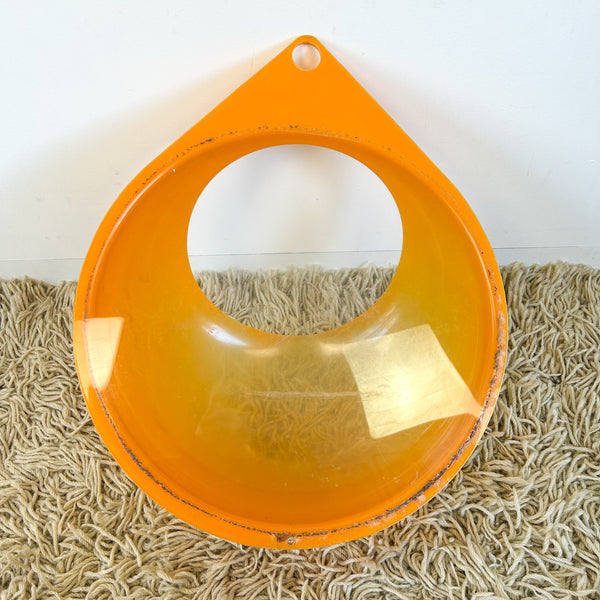 ORANGE PLASTIC WALL PLANTER