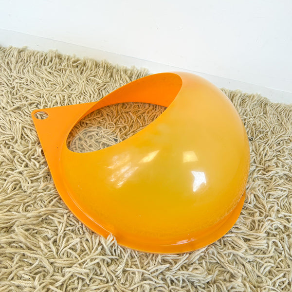 ORANGE PLASTIC WALL PLANTER