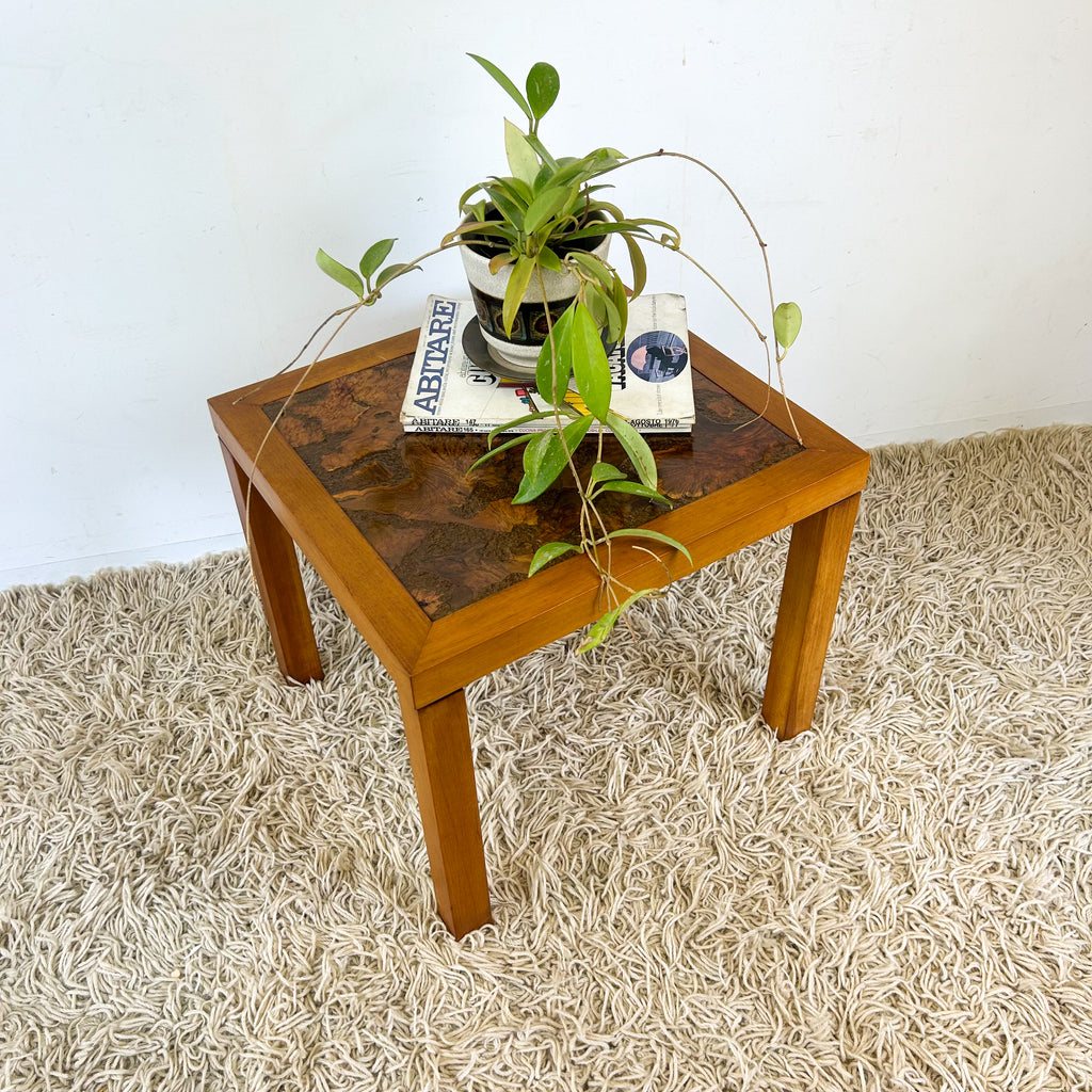 BURL SIDE TABLE