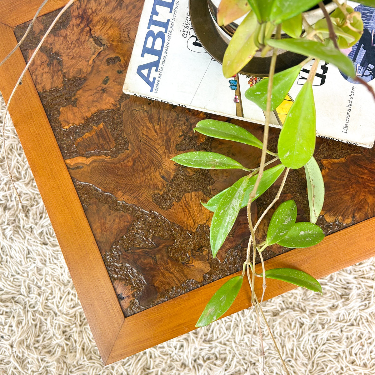 BURL SIDE TABLE