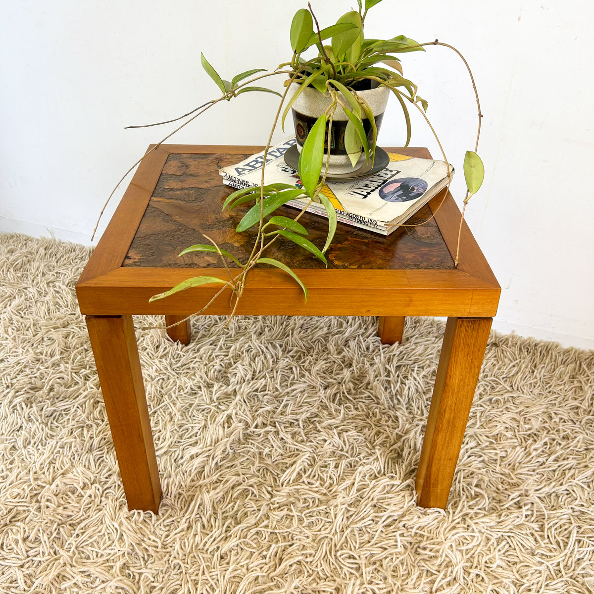 BURL SIDE TABLE