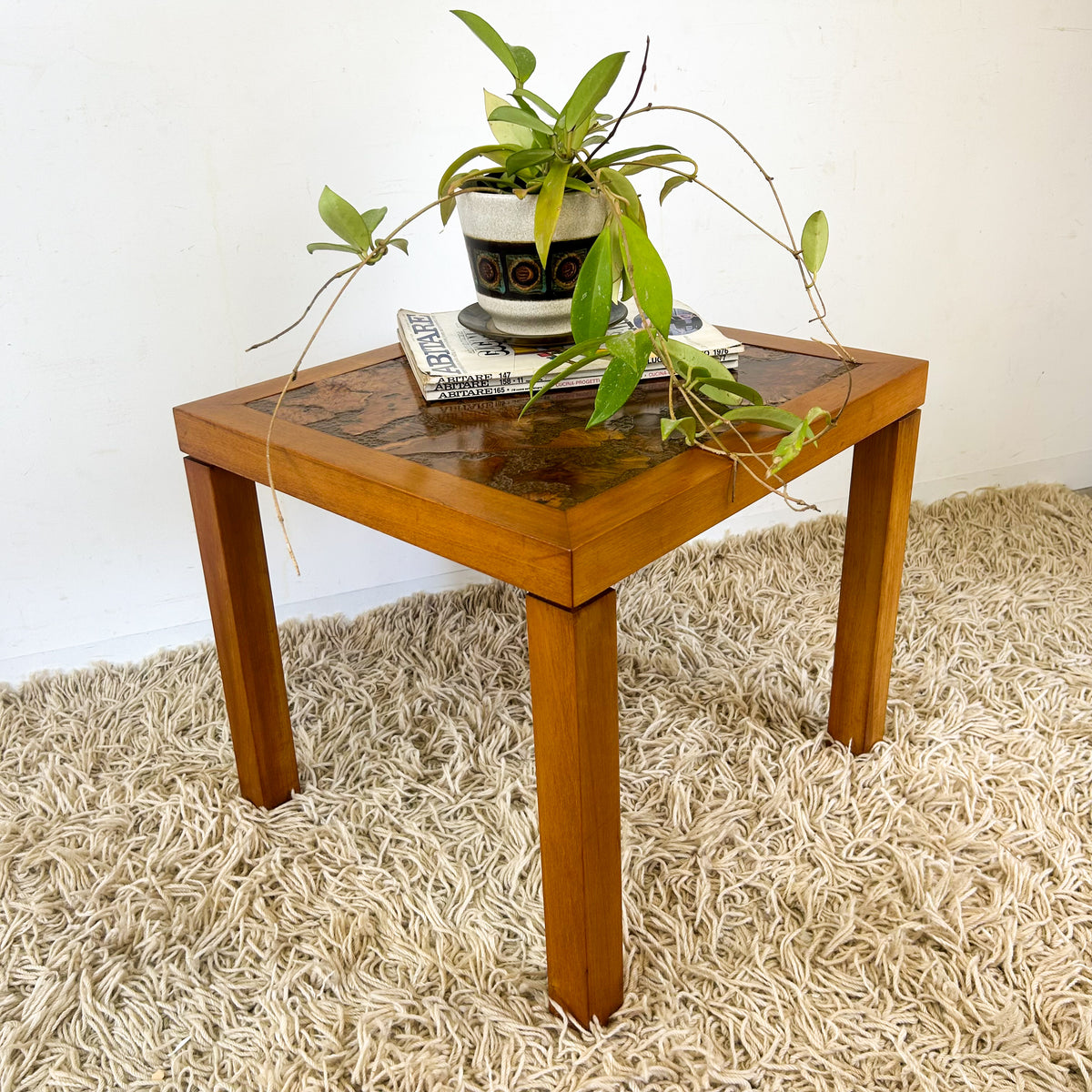 BURL SIDE TABLE