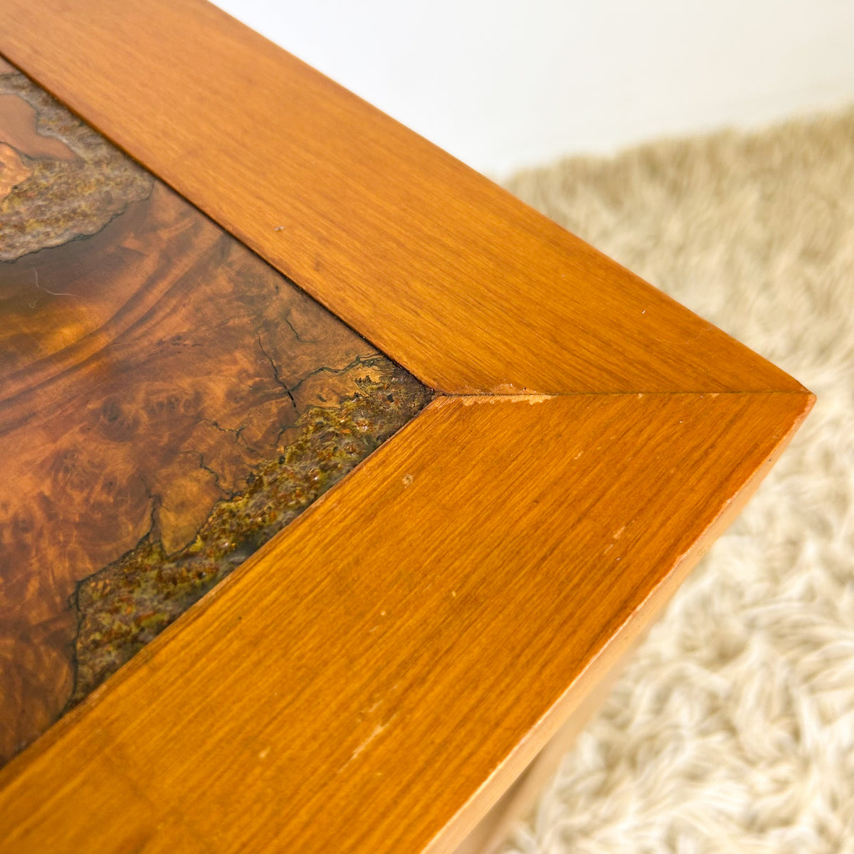 BURL SIDE TABLE