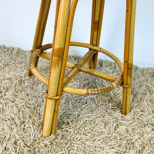 CANE SWIVEL STOOL