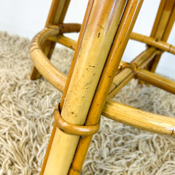 CANE SWIVEL STOOL