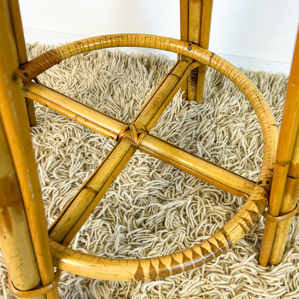 CANE SWIVEL STOOL