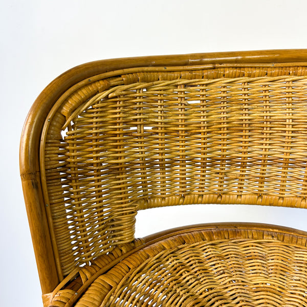 CANE SWIVEL STOOL