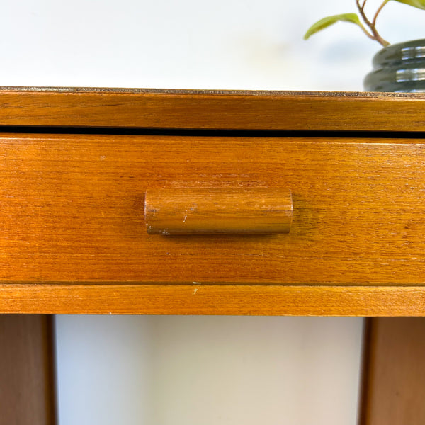 WOODEN DESK WITH SHELVES
