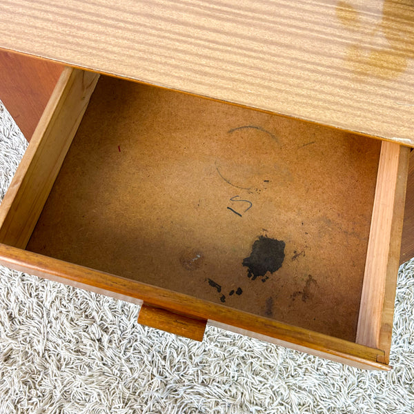 WOODEN DESK WITH SHELVES