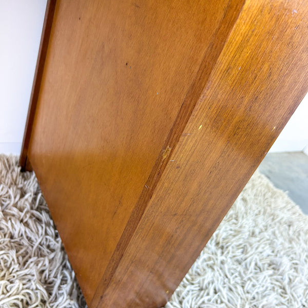 WOODEN DESK WITH SHELVES