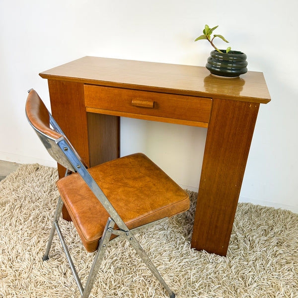 WOODEN DESK WITH SHELVES