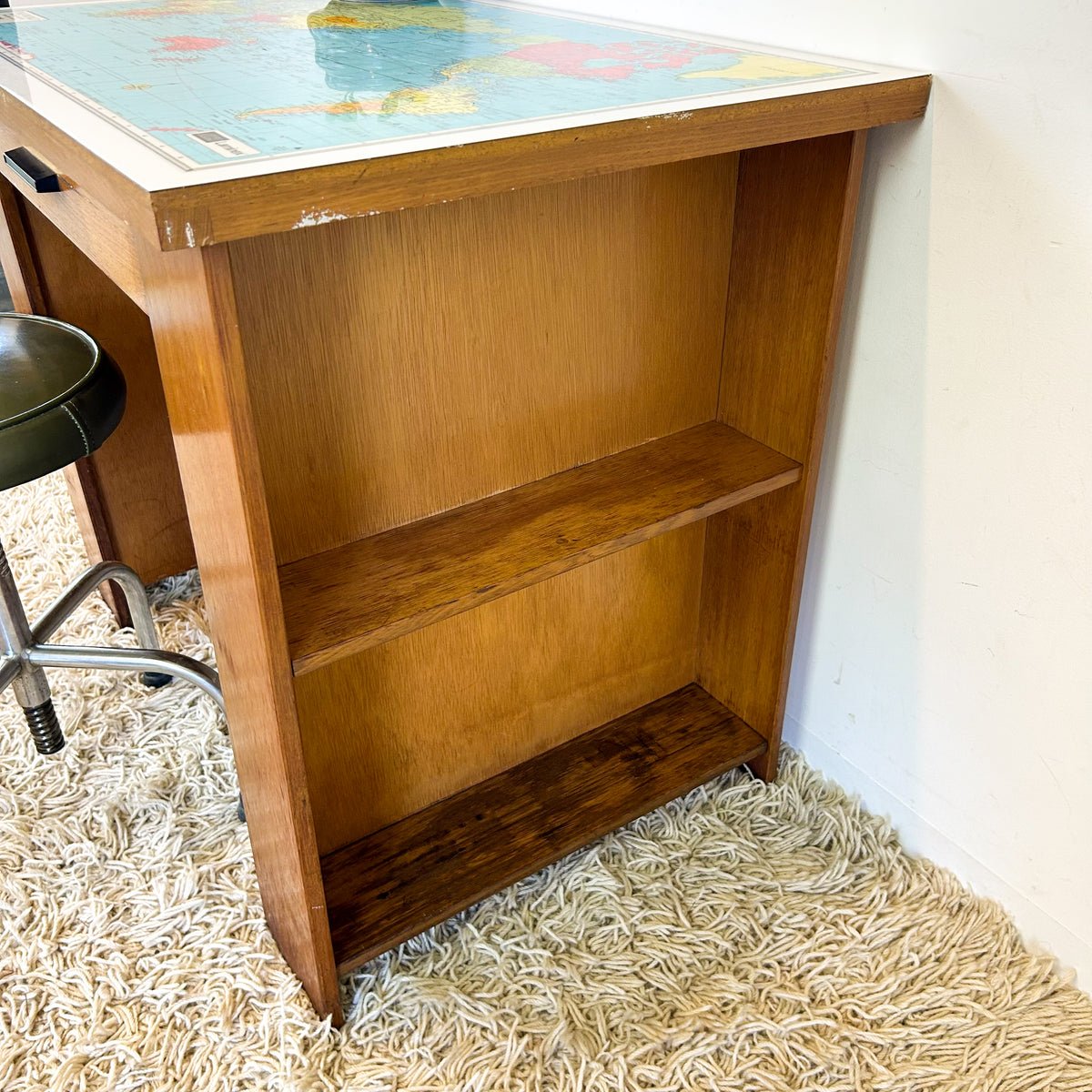 WORLD MAP DESK - HEY JUDE WORKSHOP • Vintage furniture & objects Melbourne