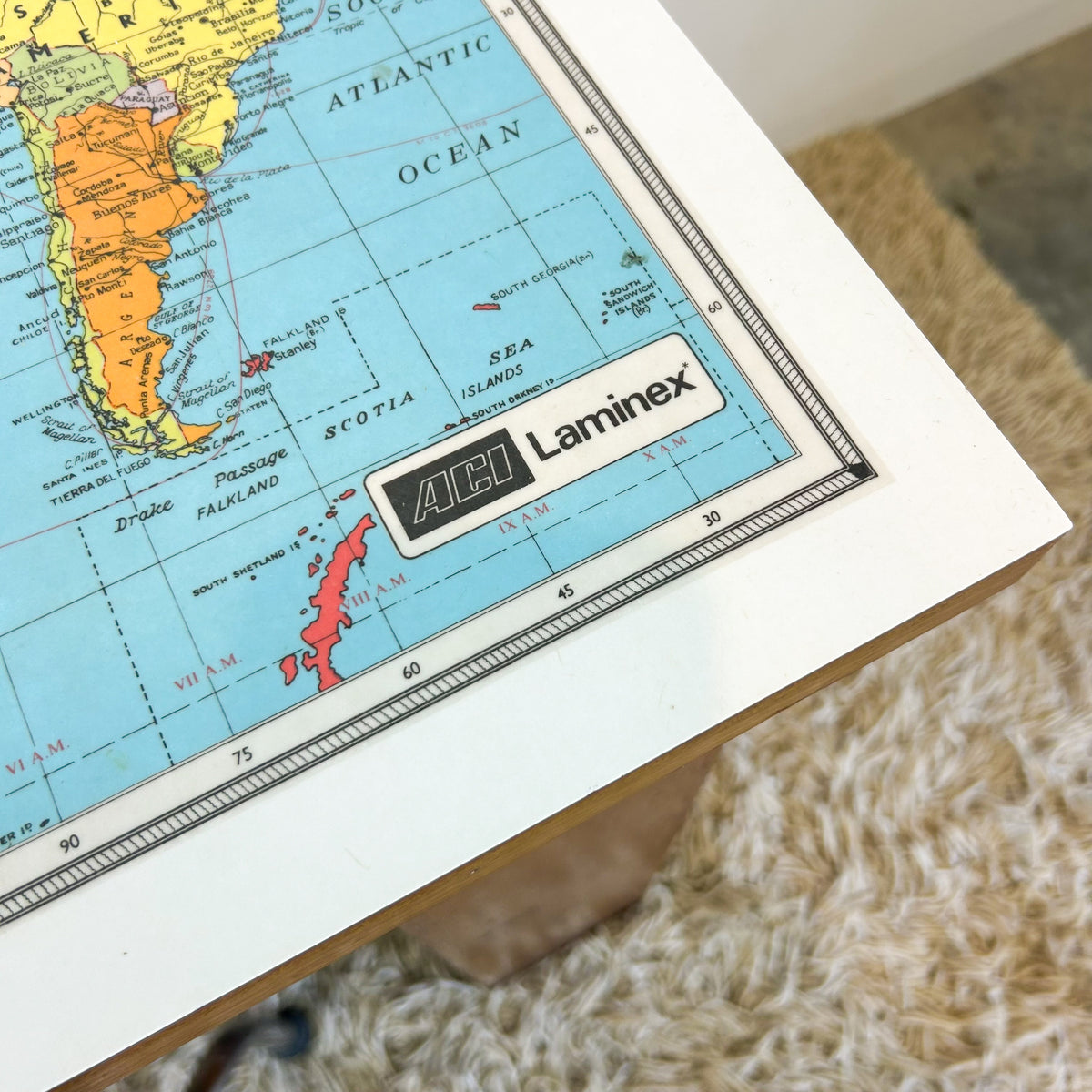 WORLD MAP DESK - HEY JUDE WORKSHOP • Vintage furniture & objects Melbourne