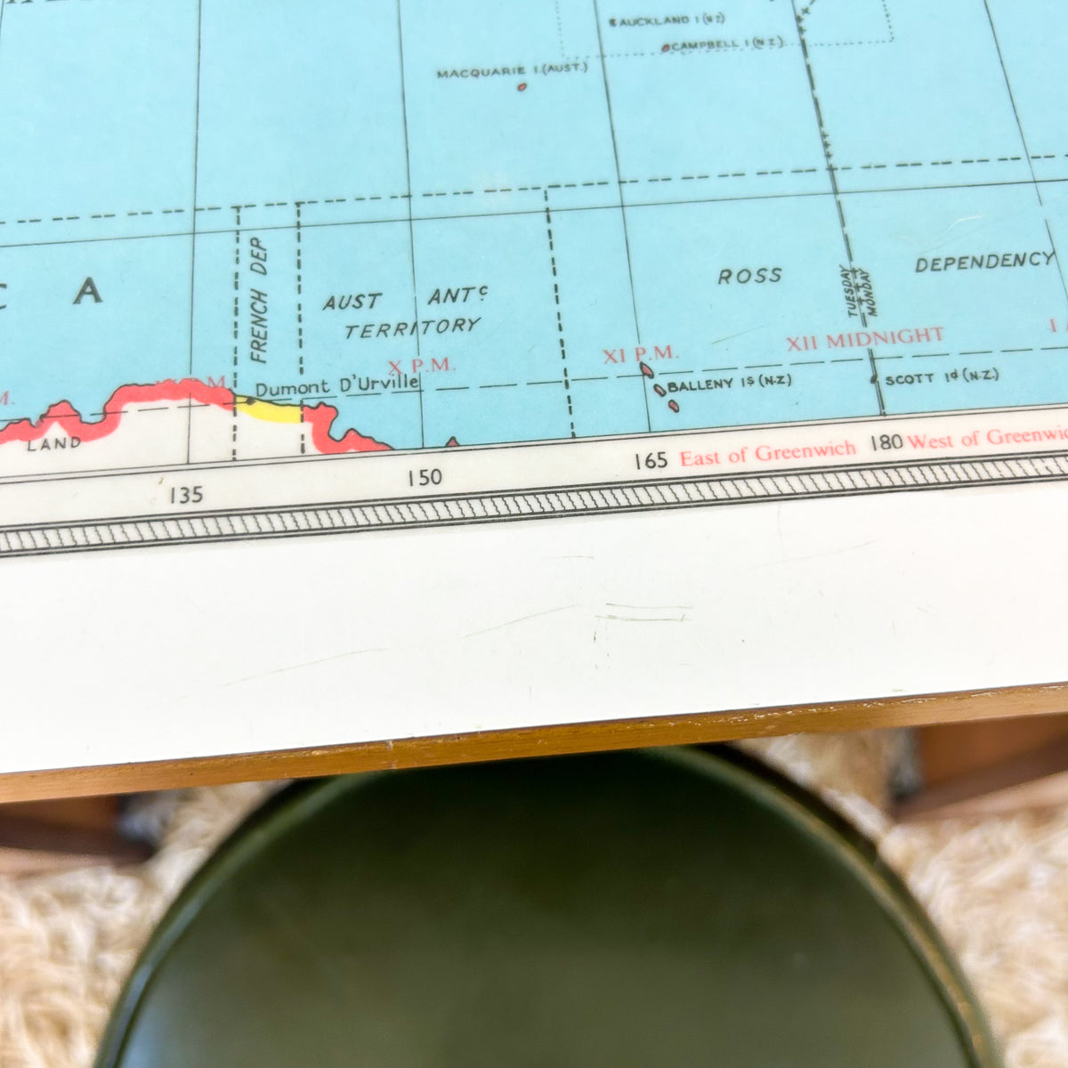 WORLD MAP DESK - HEY JUDE WORKSHOP • Vintage furniture & objects Melbourne