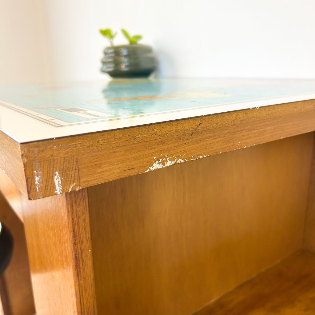 WORLD MAP DESK - HEY JUDE WORKSHOP • Vintage furniture & objects Melbourne