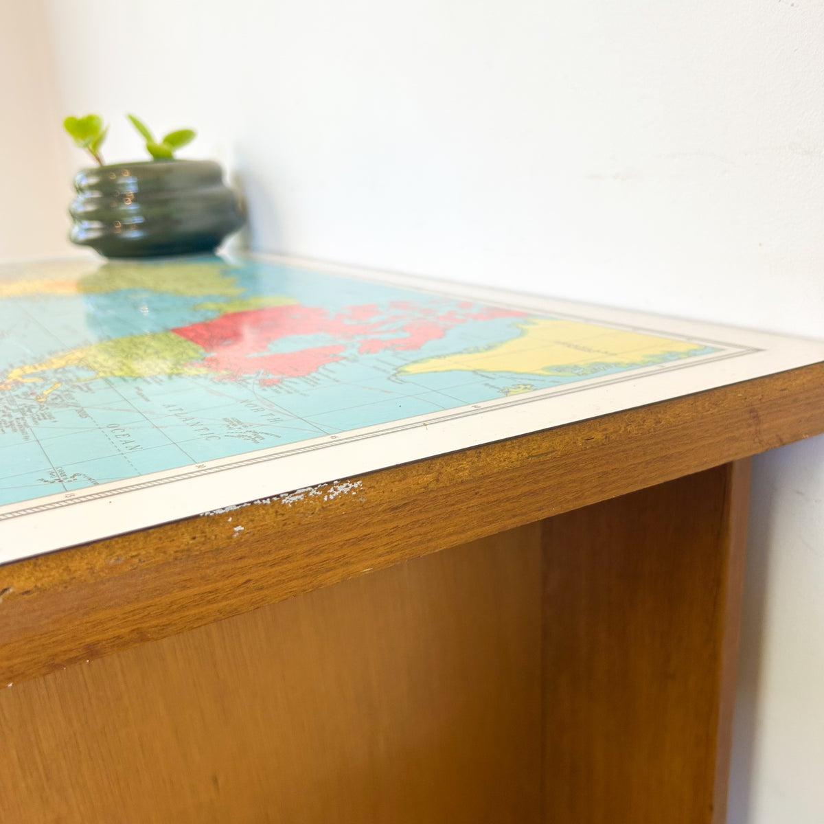WORLD MAP DESK - HEY JUDE WORKSHOP • Vintage furniture & objects Melbourne