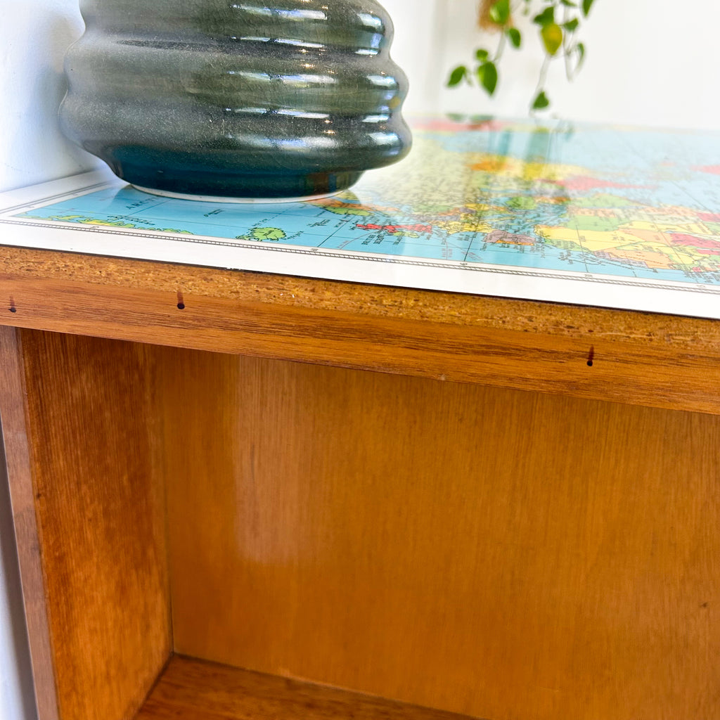 WORLD MAP DESK - HEY JUDE WORKSHOP • Vintage furniture & objects Melbourne